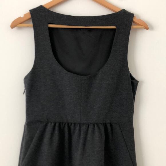 Theory Sheath Cotton Office Dress Grey with Pockets Size 6 - Picture 5 of 9